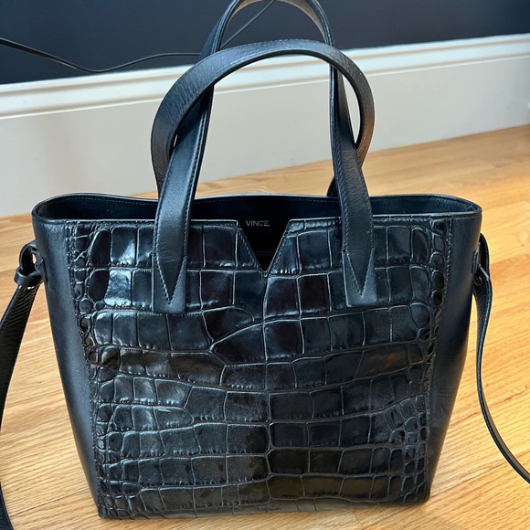 Vince Signature croc embossed Mini Tote EUC - Picture 5 of 8
